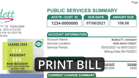 city of rowlett water bill|rowlett online payment.